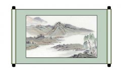 Flash制作一幅诗意的水墨卷轴展开的动画