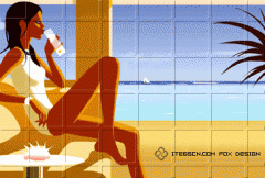 Fireworks给图片添加透明立体网格效果